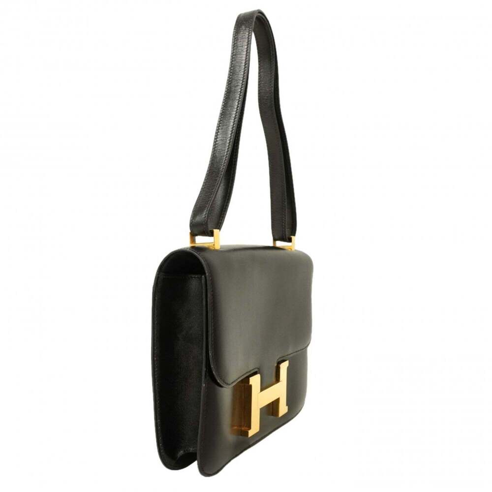 Hermes Constance 23 Shoulder Bag, Box Calf Leather, Black, with "S" stamp, Wo... - Picture 2 of 10
